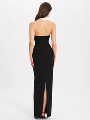 Halter Backless Maxi Bodycon Dress