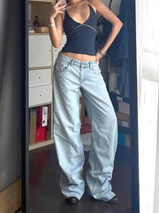 Wide Fit Blue Denim Jeans