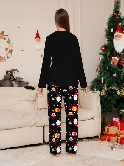 Long Sleeve Top & Festive Pattern Pants Set