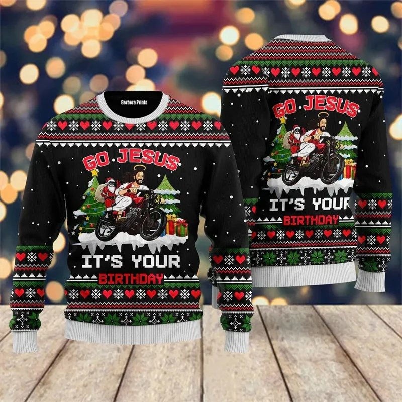 3D Santa Funny Christmas Sweater