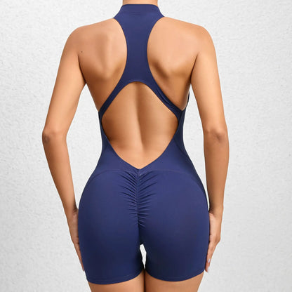 Zip Up Scrunch Butt Yoga Jumpsuit