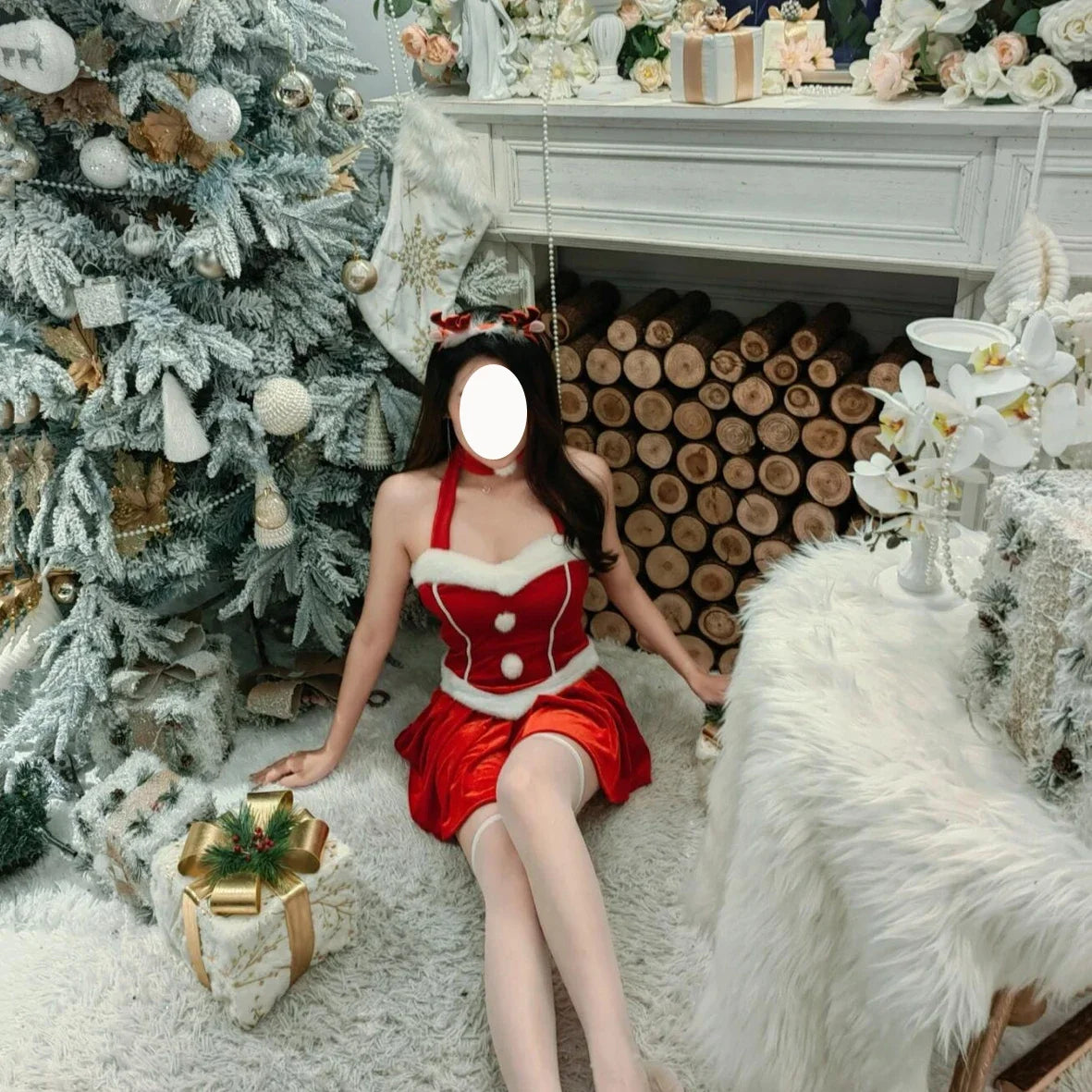 Red Reindeer Santa Costume