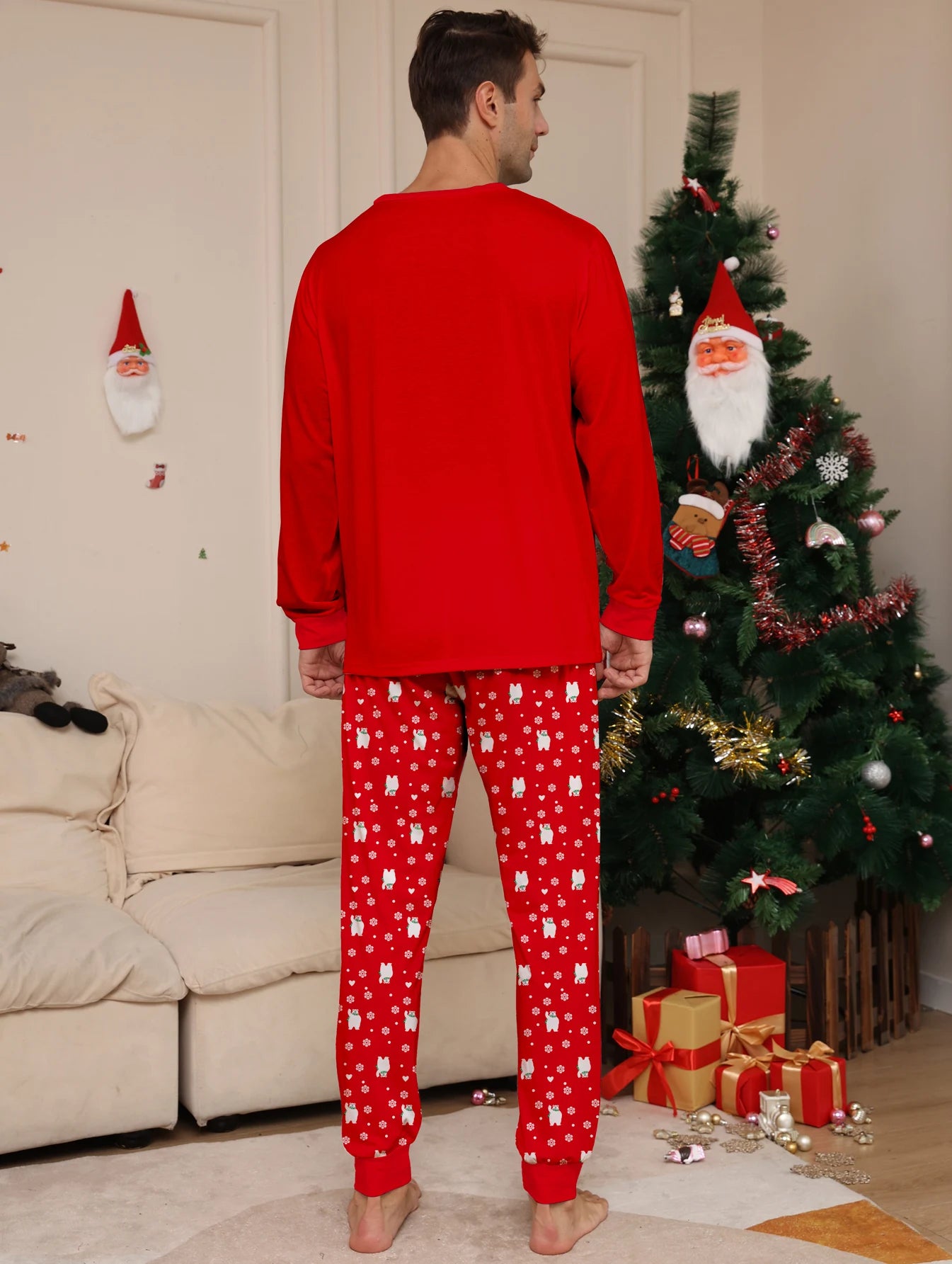 Red Polar Bear "Merry Christmas" Pajama Set