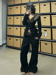 Leopard Print Long Sleeve Jacket