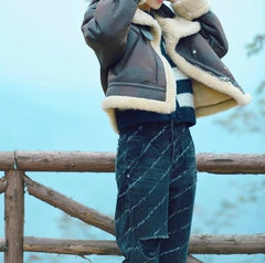 Faux Lamb Fur Short Jacket