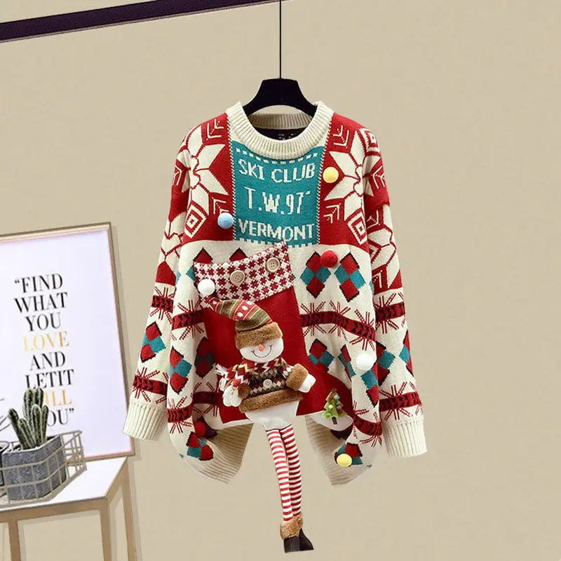 Women’s Lace-Up Pleated Dress & Knit Pullover