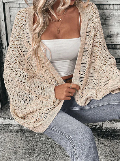Front Open Batwing Knit Cardigan