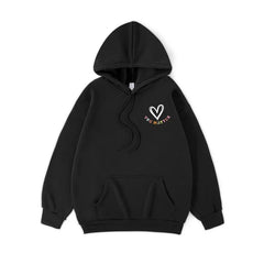 Colored Letter Fleece Hoodie