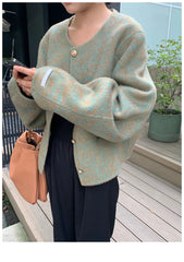 Short Woolen Round Neck Jacket