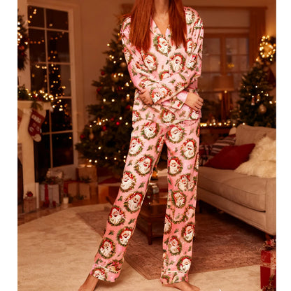 Santa Claus Print Pajama Set