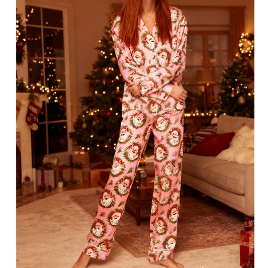 Santa Claus Print Pajama Set