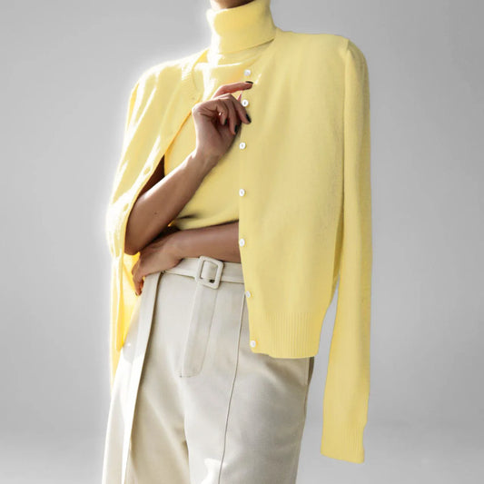 O-Neck Single-Breasted Knit Cardigan