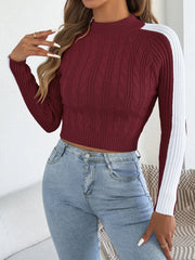 Striped Round Neck Knit Sweater