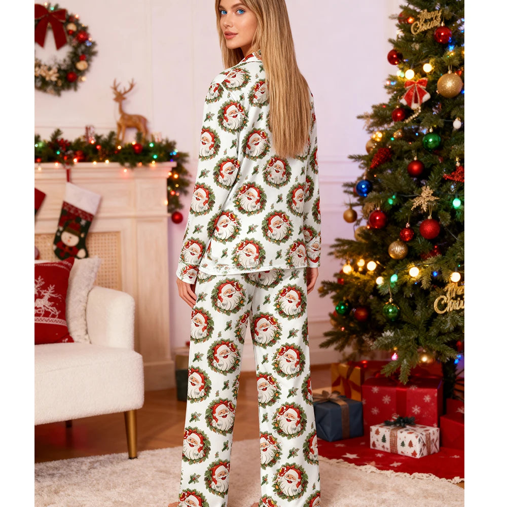 Santa Claus Print Pajama Set