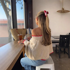 Y2K Turtleneck Crop Sweater