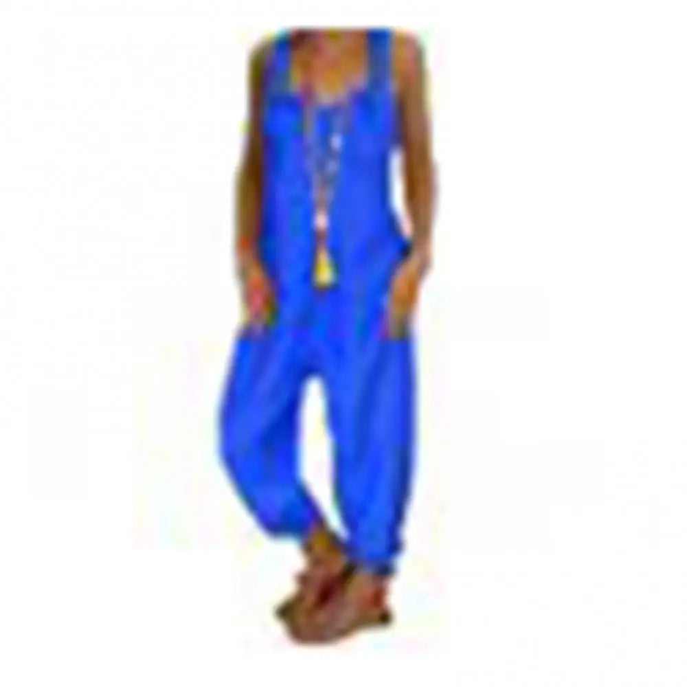 Backless Knotted Bib Jumpsuit