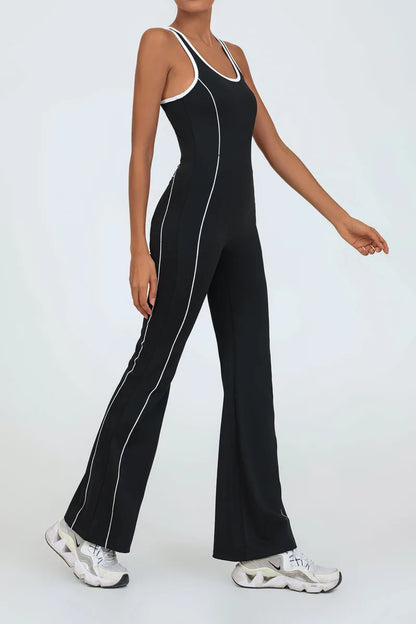 Backless Flare Yoga Jumpsuit