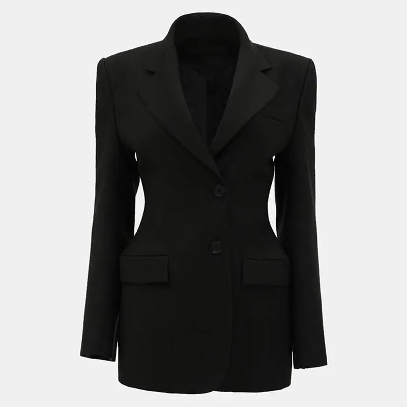 Slim Waist Double Breasted Blazer