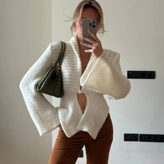 Hollow Out Knit Cardigan
