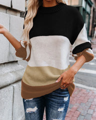 Loose Striped Round Neck Sweater