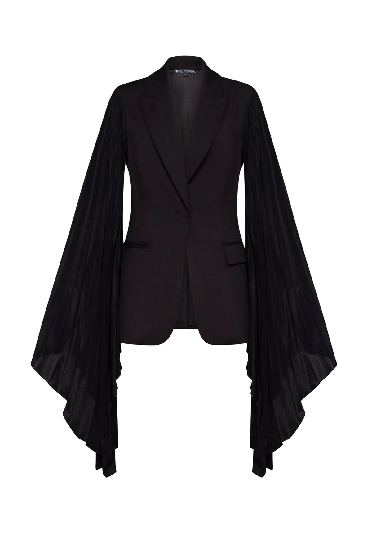 Asymmetric Pleated Blazer