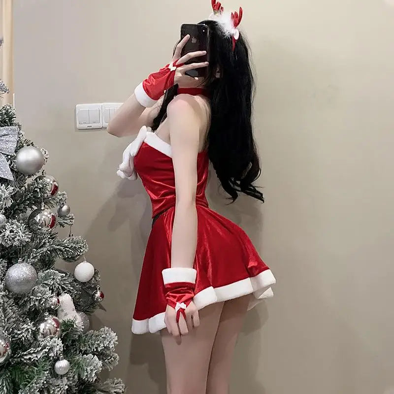 Sexy Christmas Party Skirt Set
