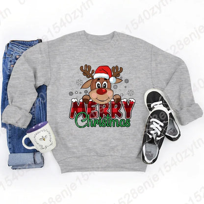 Christmas Reindeer Plaid Sweatshirt