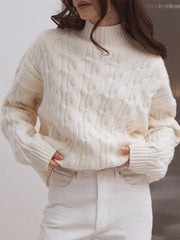 Cable Knit Turtleneck Sweater