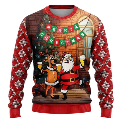 3D Santa Ugly Christmas Sweatshirt