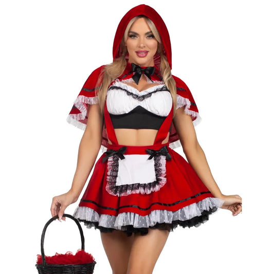 Bows Lace Suspender Dress Set