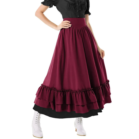 Retro Victorian A-Line Skirt