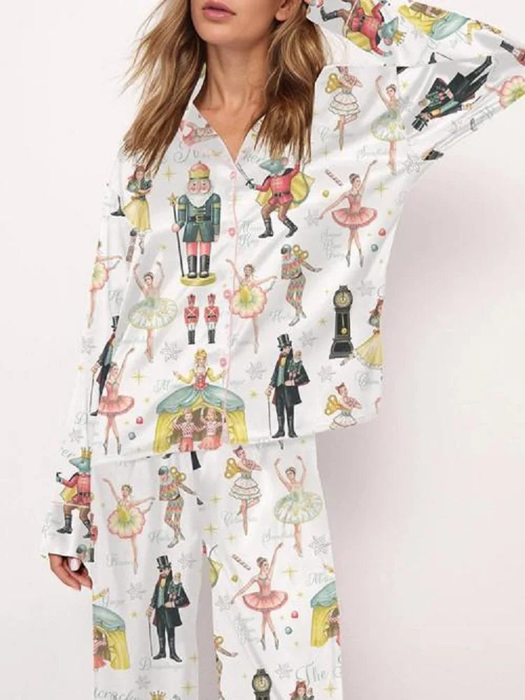 Long Sleeve Top & Plaid Pants Pajama Set