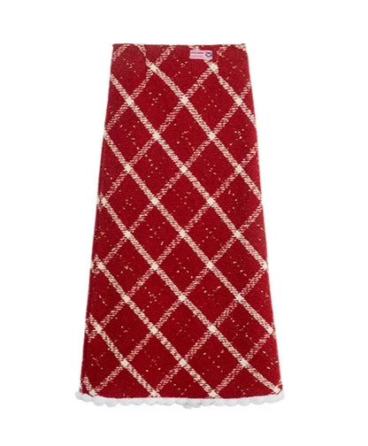 Women’s Red Plaid Christmas Two-Piece Set
