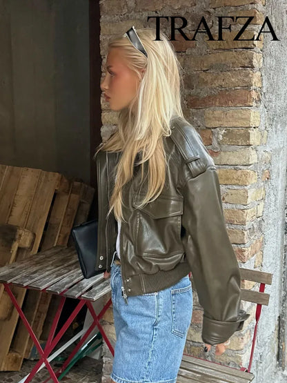 Solid Long Sleeve Streetwear Jacket