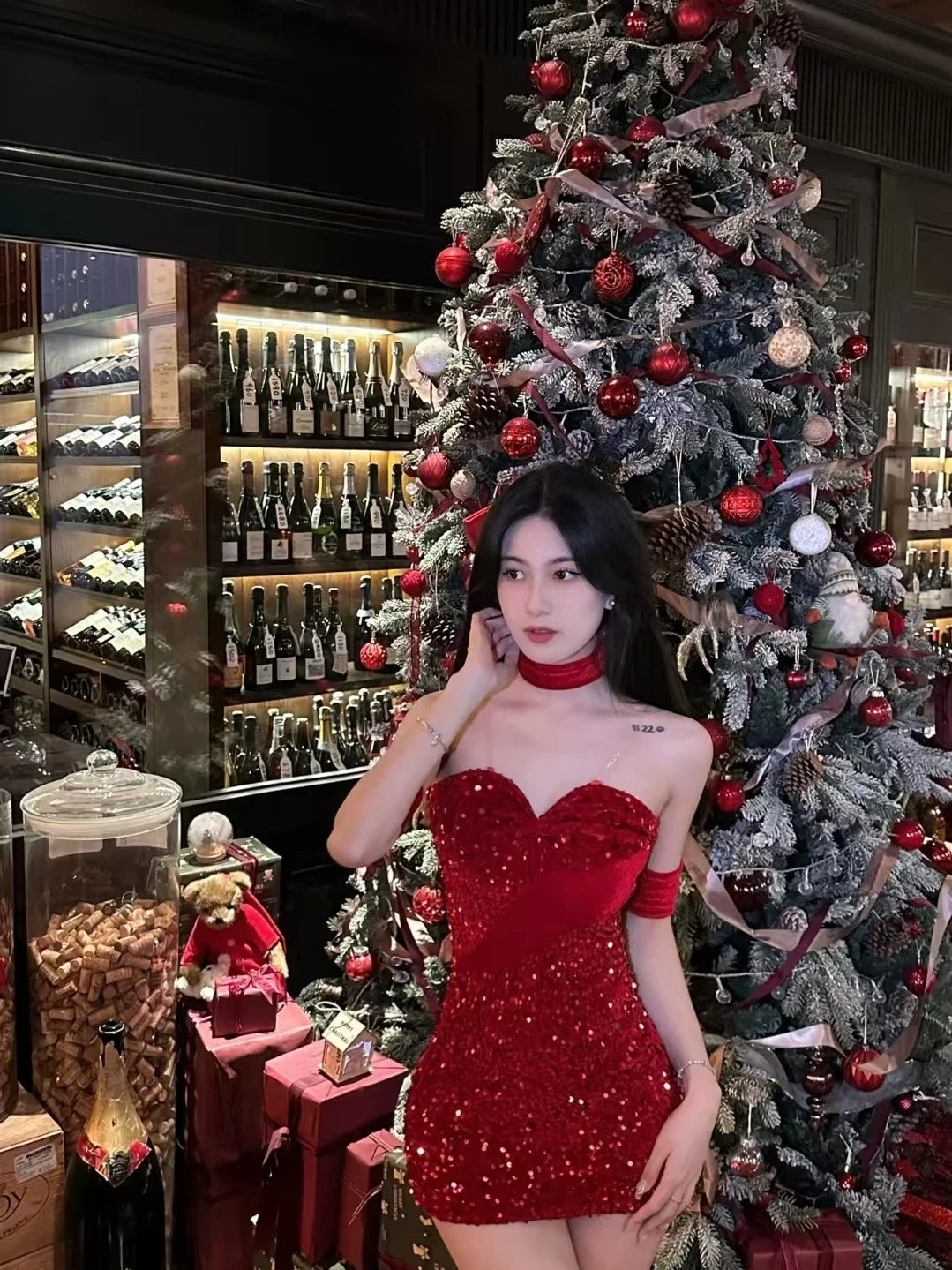 Glitter Bodycon Christmas Outfit