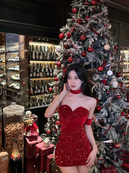 Glitter Bodycon Christmas Outfit