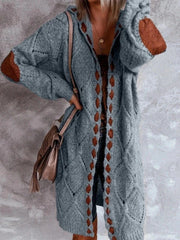 Oversized Hooded Knit Cardigan