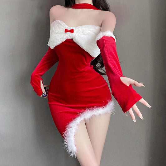 Santa Cape Christmas Performance Dress