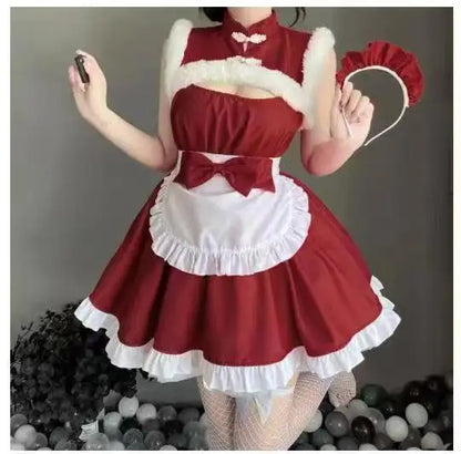Off-Shoulder Santa Dress