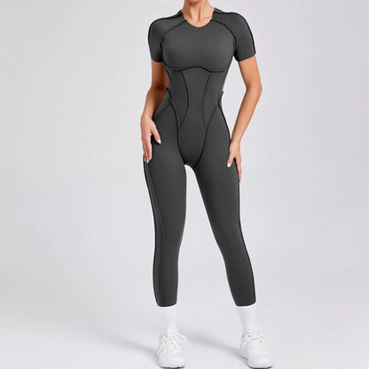 Backless Long Sleeve Yoga Jumpsuit