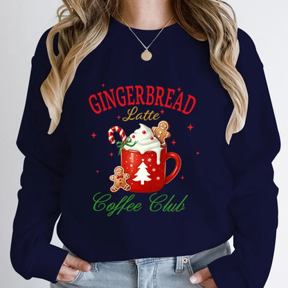 Christmas Gingerbread Latte Print Sweatshirt