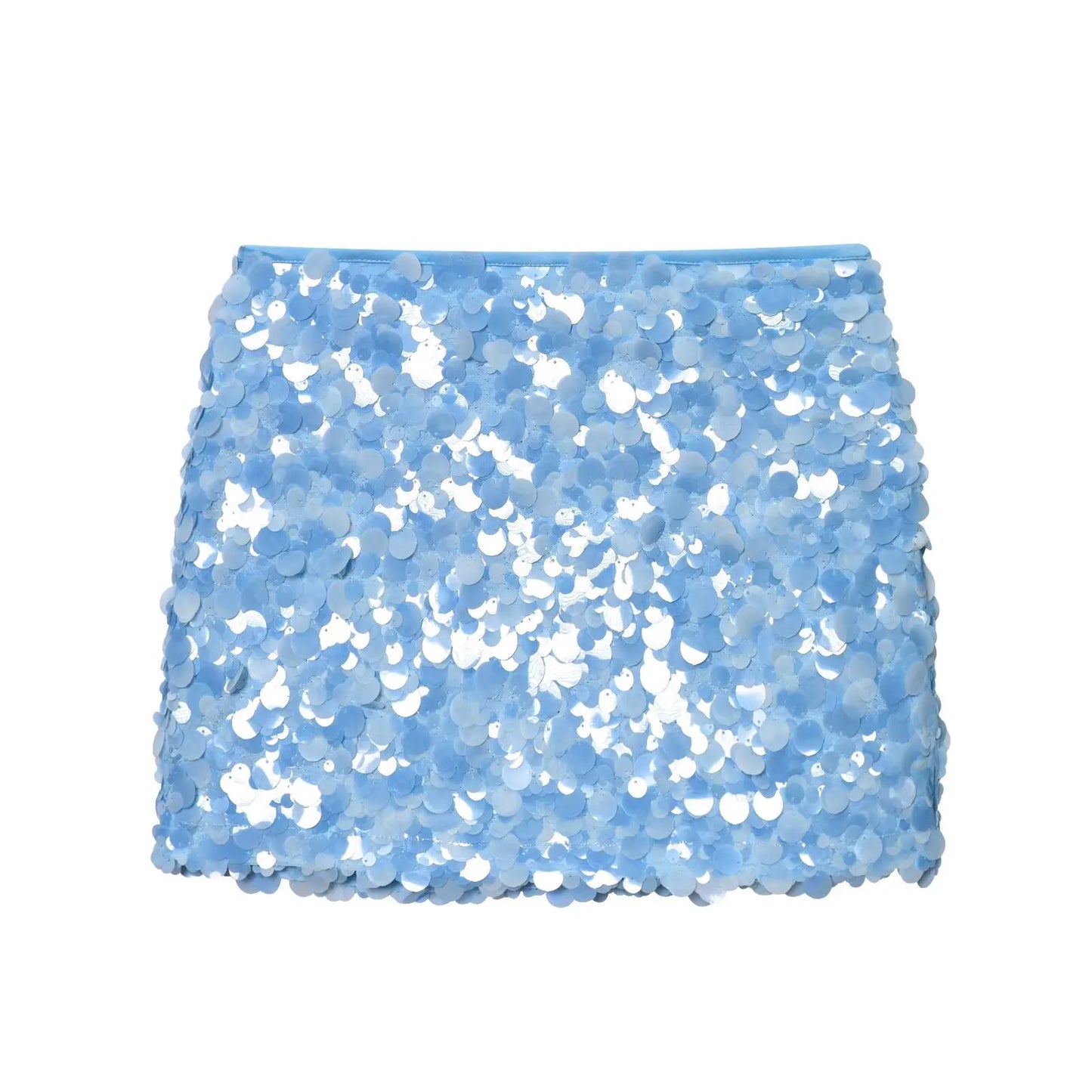 High Waist Sequin Mini Skirt