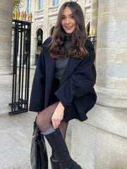 Oblique Button Batwing Jacket