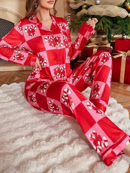 Cartoon Christmas Pajama Set