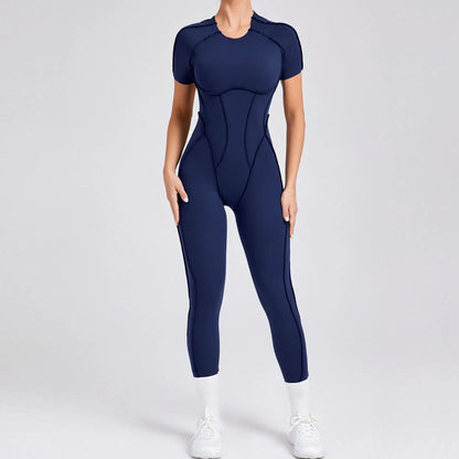 Backless Long Sleeve Yoga Jumpsuit