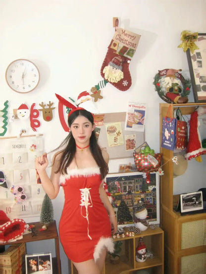 Plus Size Red Santa Christmas Dress