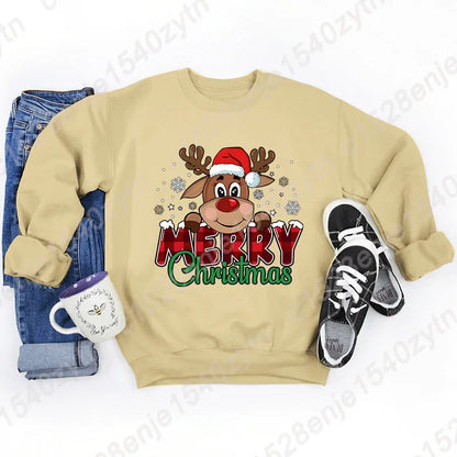 Christmas Reindeer Plaid Sweatshirt