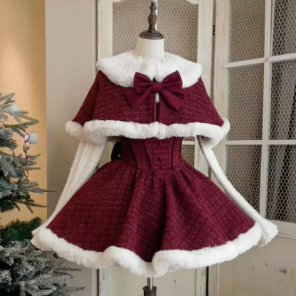 Women’s Red Vintage Christmas 3-Piece Set