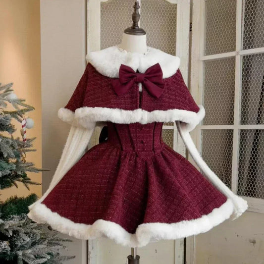 Women’s Red Vintage Christmas 3-Piece Set