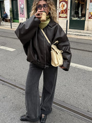 Lapel Full Sleeve Zipper Jacket